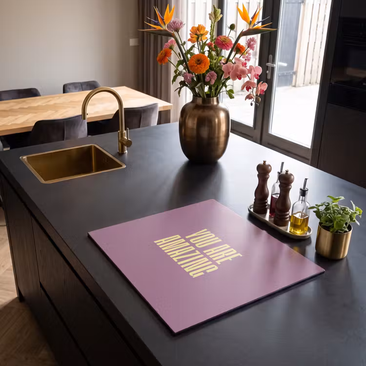 Induction hob protector - Text - Purple - Amazing — 2