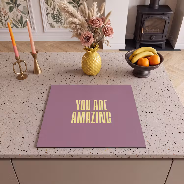 Induction hob protector - Text - Purple - Amazing — 3