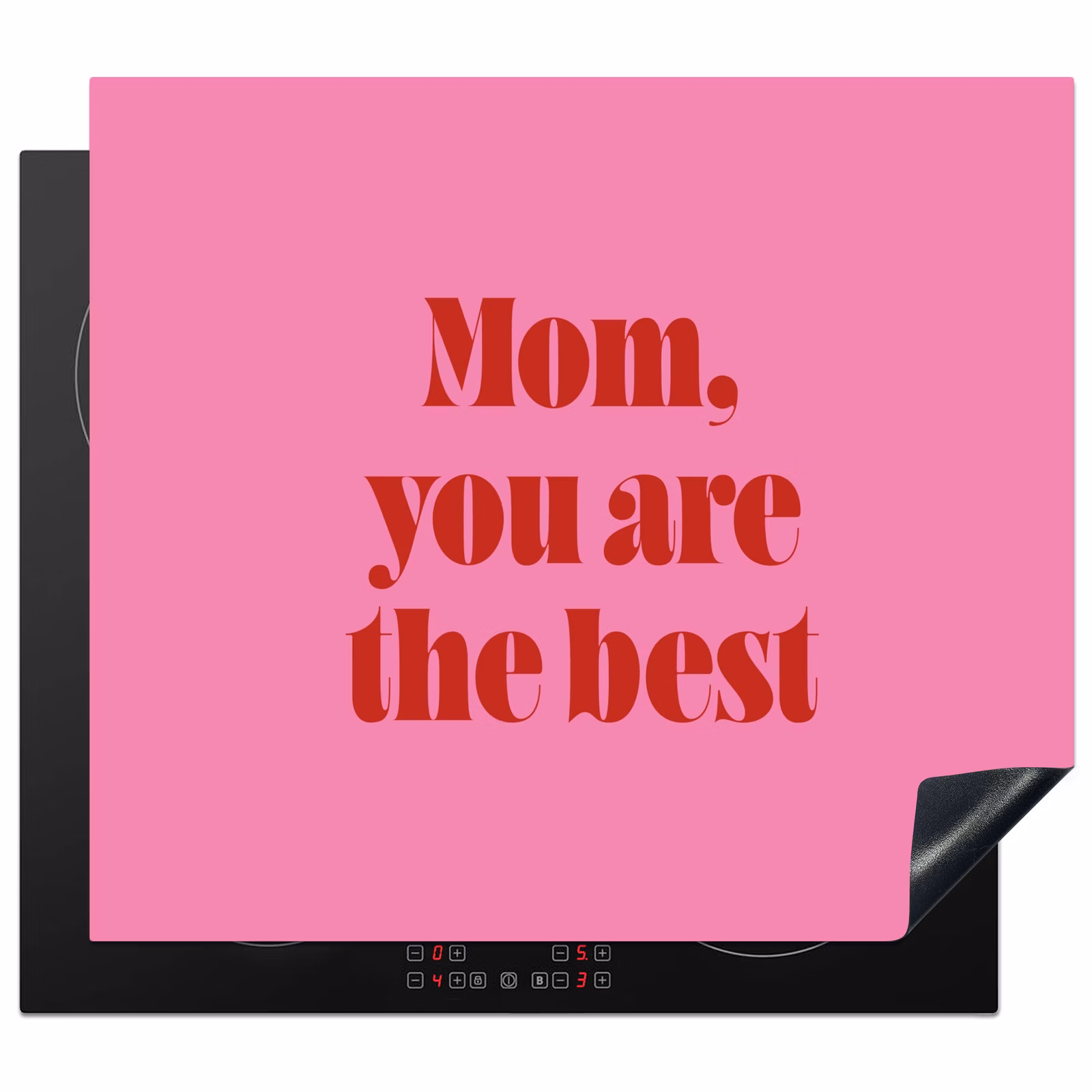 Induction hob protector - Mother - Message -Pink — 1