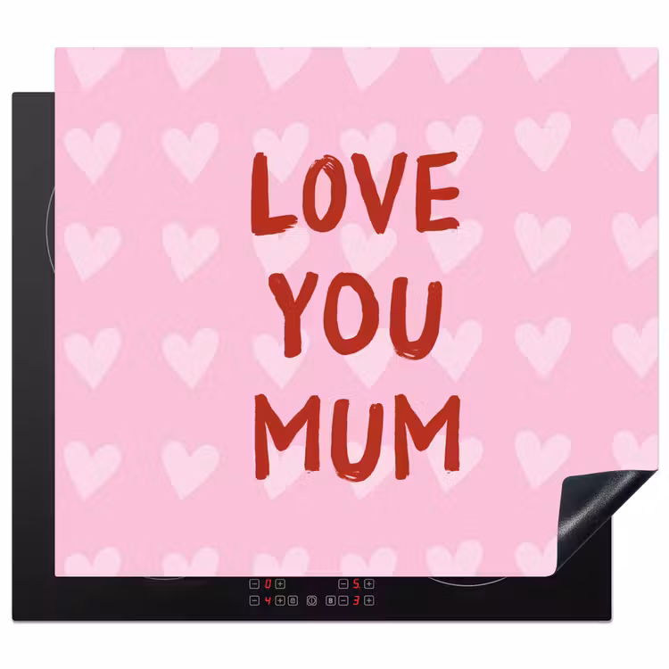 Induction hob protector - Love - Quote - Mother - Red — 1