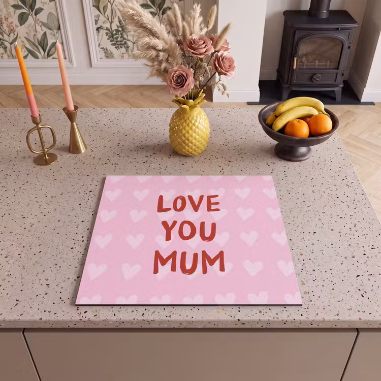 Induction hob protector - Love - Quote - Mother - Red — 3