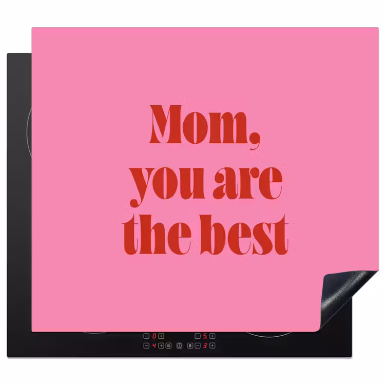 Induction hob protector - Mother - Message -Pink — 1
