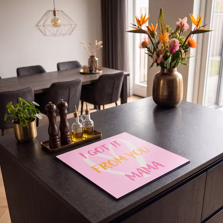 Induction hob protector - Mommy - Quote - Heart - Pink — 2
