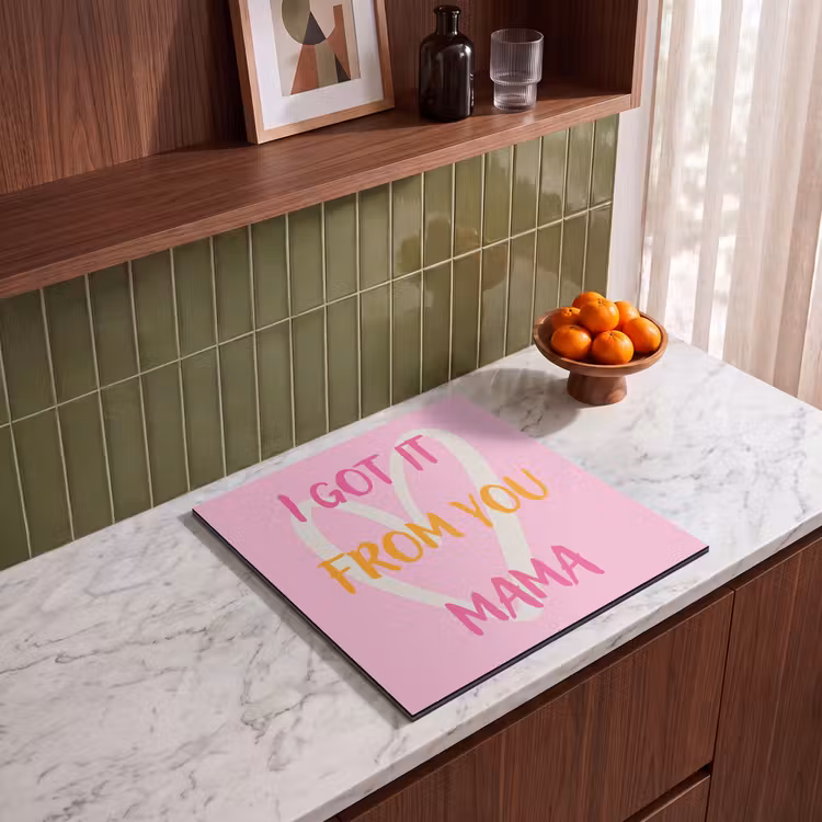 Induction hob protector - Mommy - Quote - Heart - Pink — 3