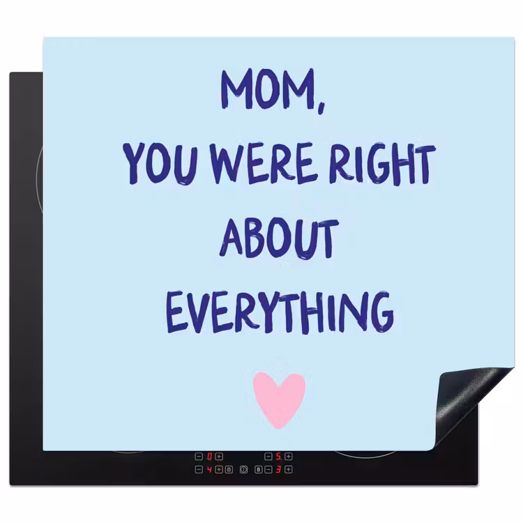 Induction hob protector - Mother - Quote - Blue — 1
