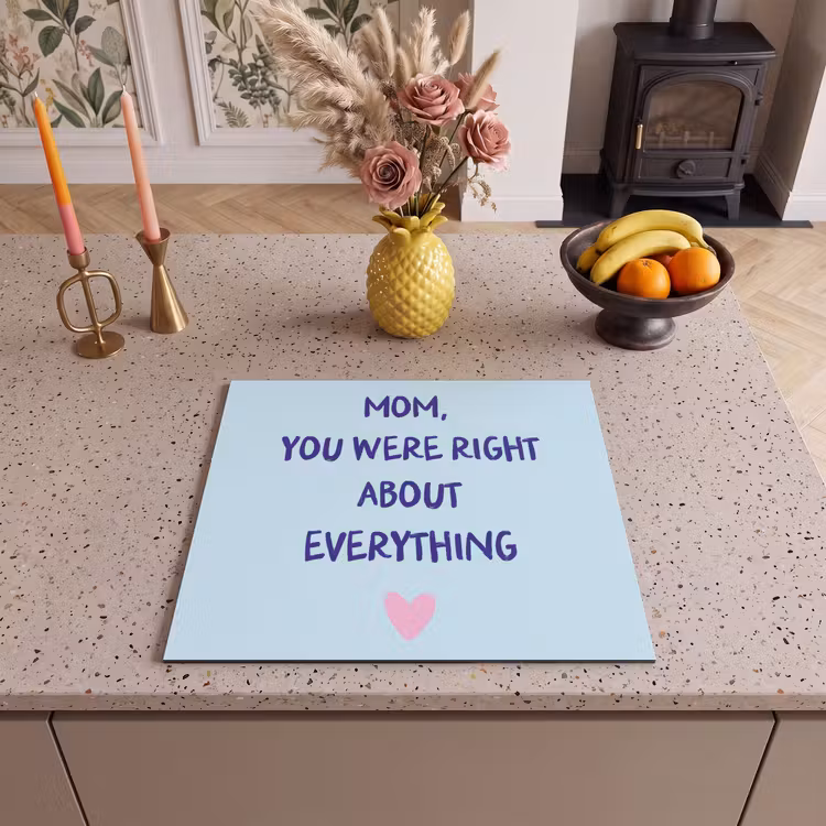 Induction hob protector - Mother - Quote - Blue — 3