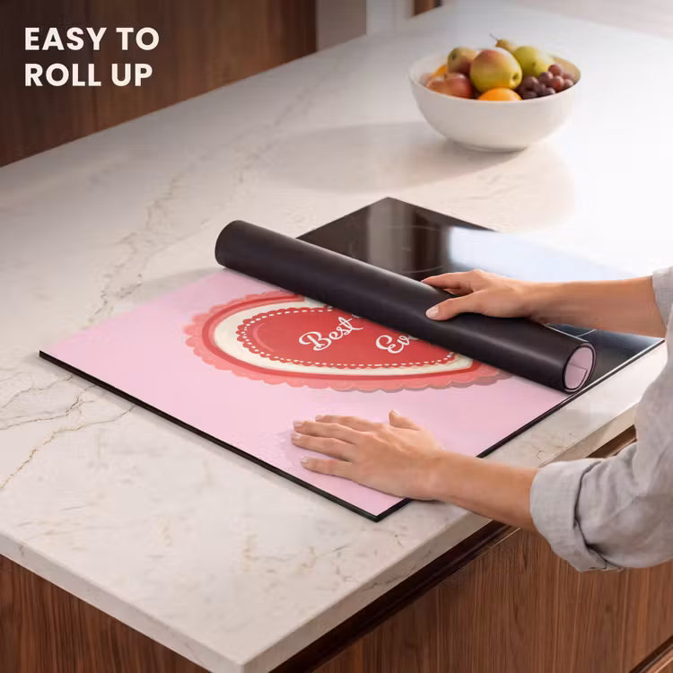 Induction hob protector - Text - Heart - Mother - Pink — 6