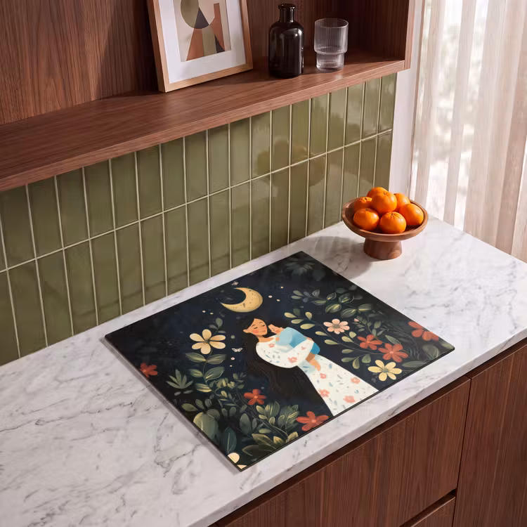 Induction hob protector - Mother - Child - Colorful - Flowers — 4