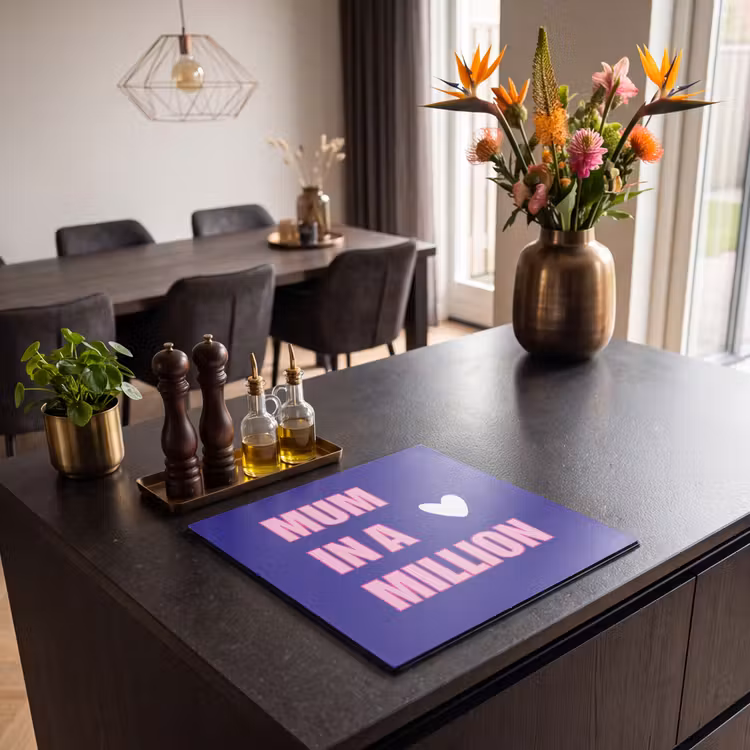Induction hob protector - Mother - Text - Blue - Heart — 2