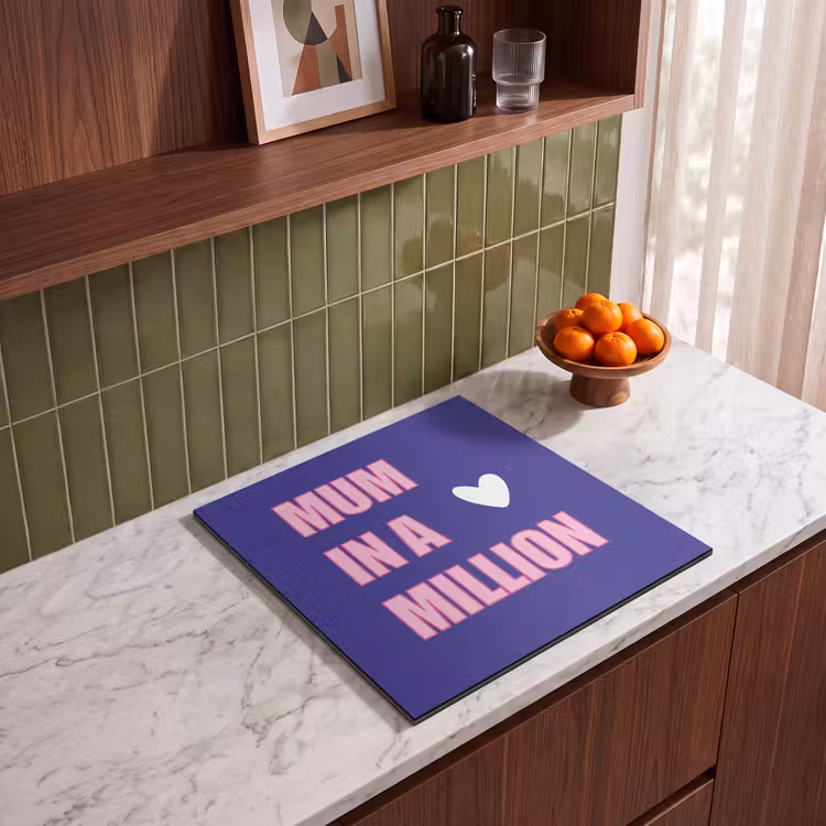 Induction hob protector - Mother - Text - Blue - Heart — 3