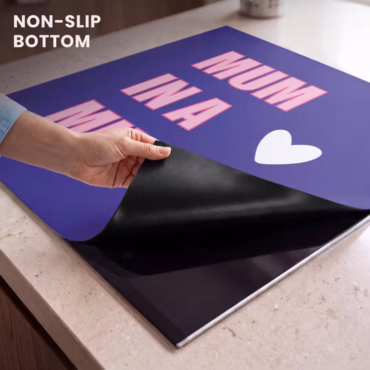 Induction hob protector - Mother - Text - Blue - Heart — 4