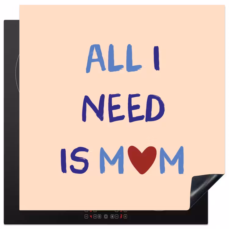 Induction hob protector - Mother - Text - Heart - Red — 1