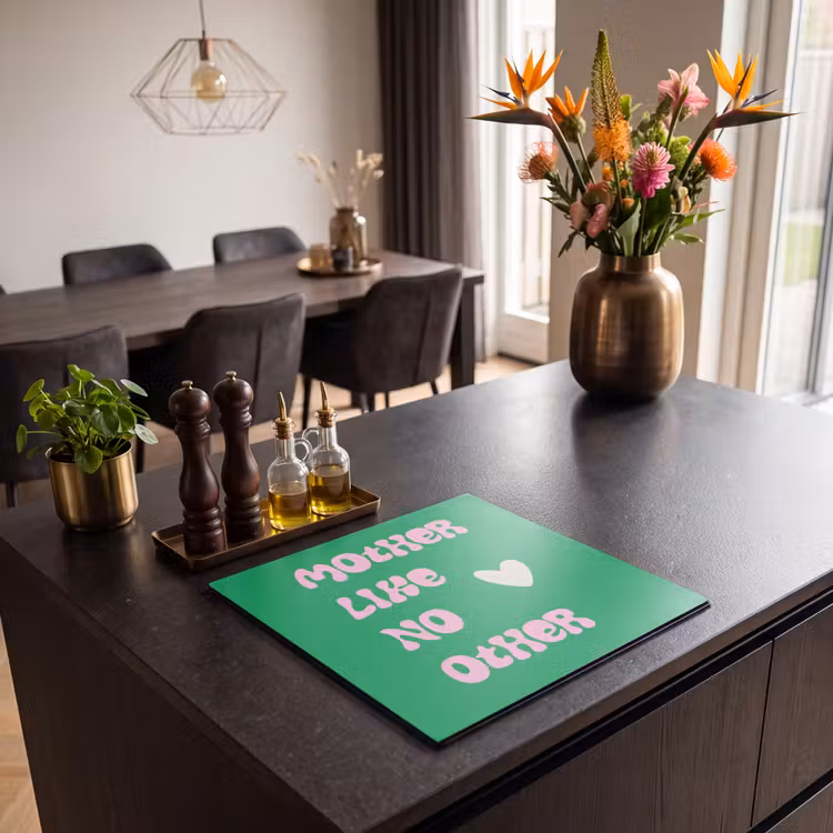 Induction hob protector - Text - Heart - Mother - Green — 2