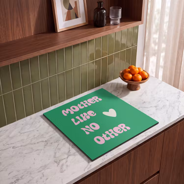 Induction hob protector - Text - Heart - Mother - Green — 3