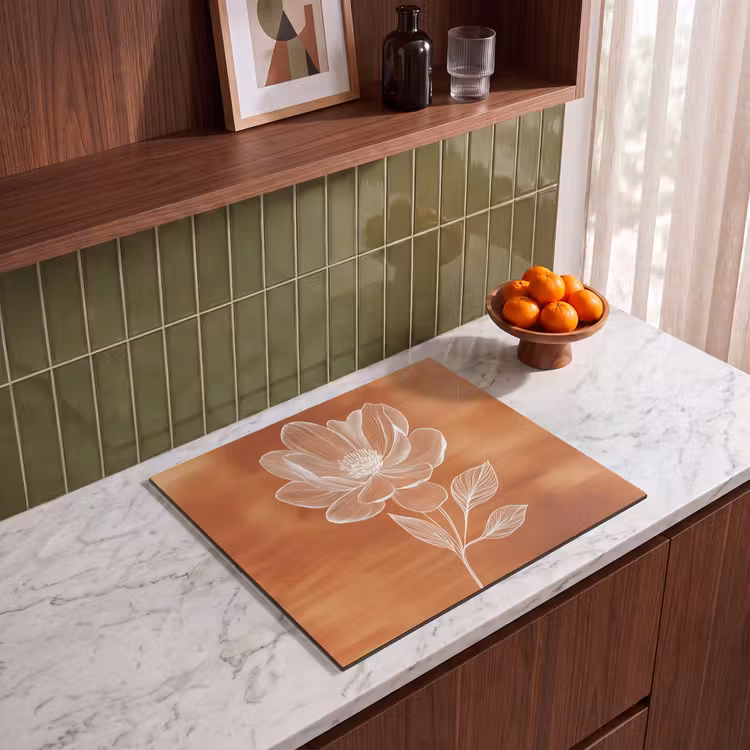 Induction hob protector - Flower - Minimalist - White — 4