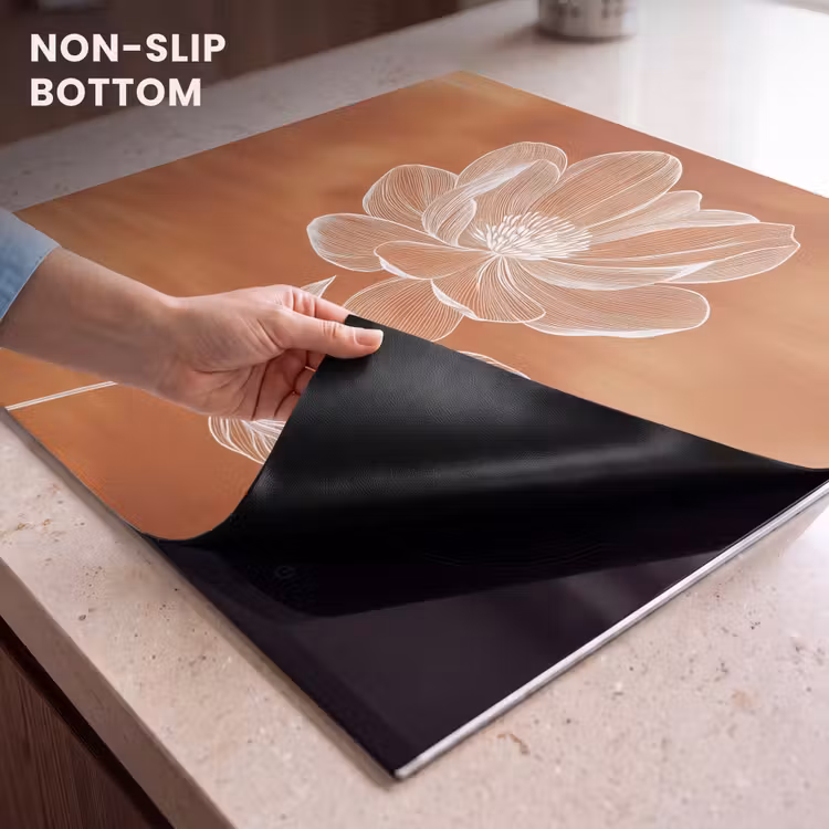 Induction hob protector - Flower - Minimalist - White — 5