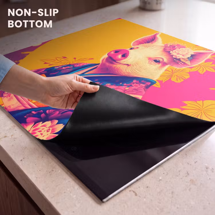 Induction hob protector - Pig - Flower crown - Kimono - Abstract — 5