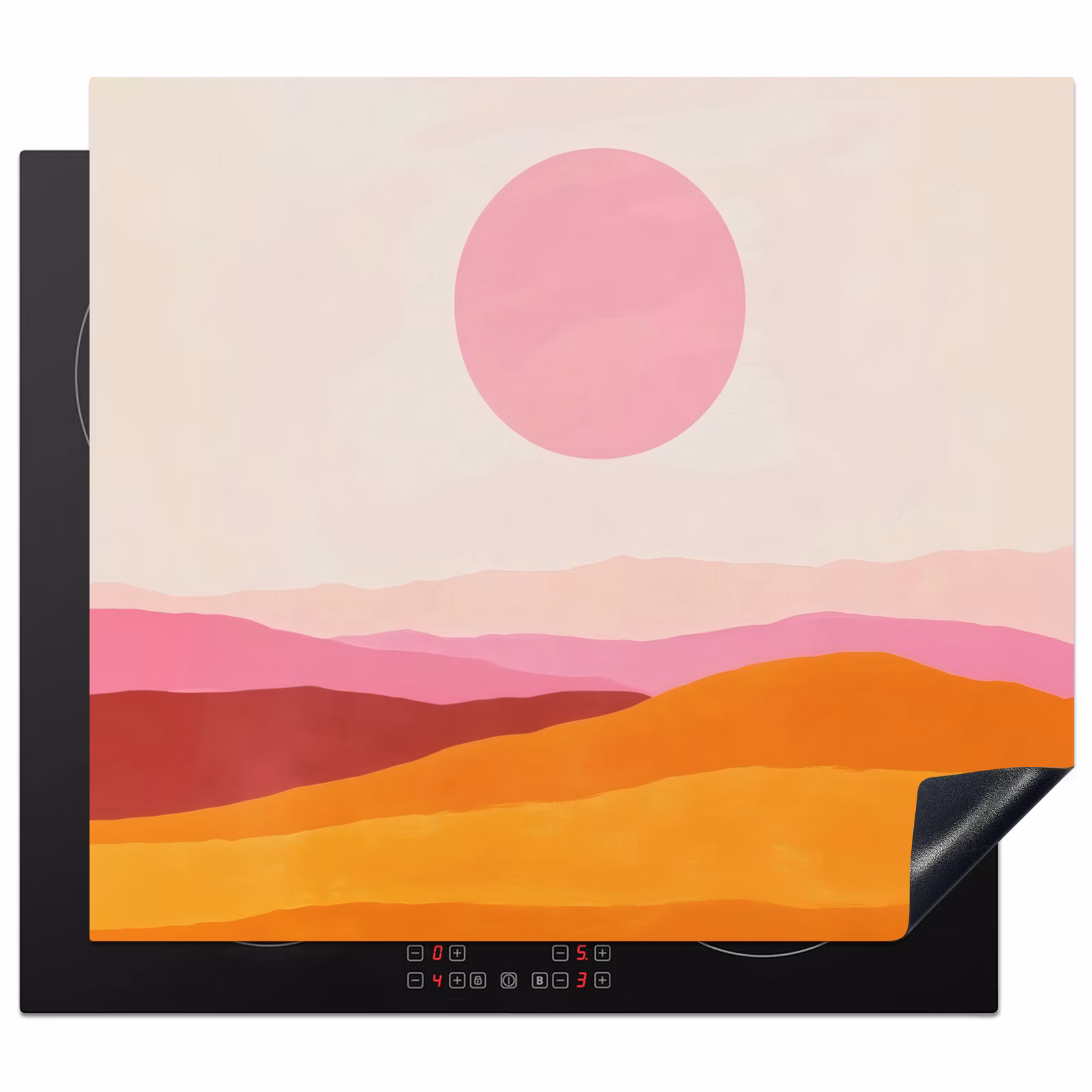 Induction hob protector - Hills - Orange - Sun - Abstract — 1