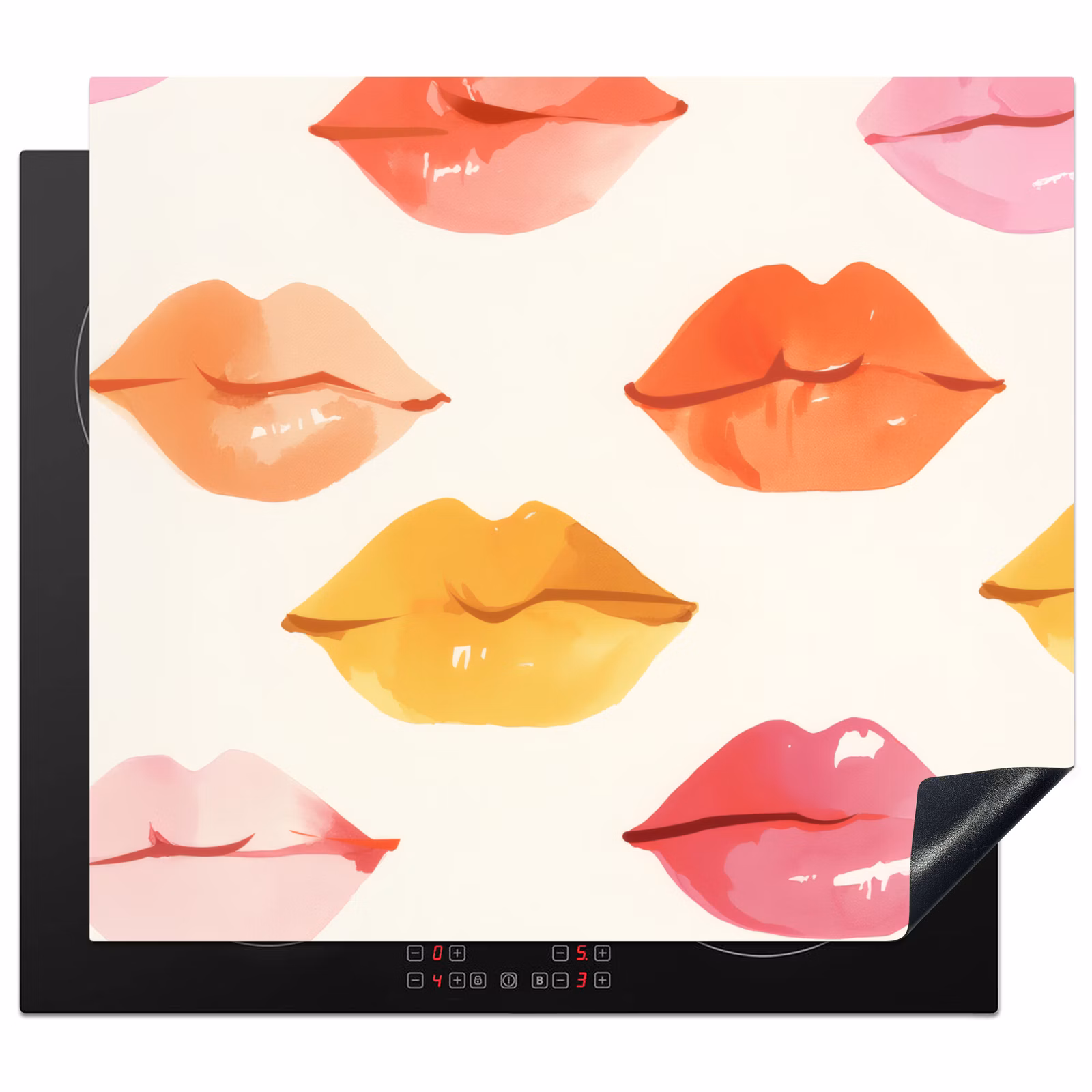 Induction hob protector - Lips - Colorful - Glossy — 1