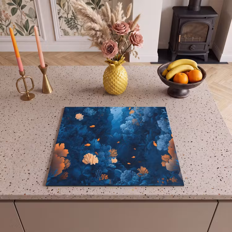 Induction hob protector - Coral reef - Fish - Ocean - Blue — 3