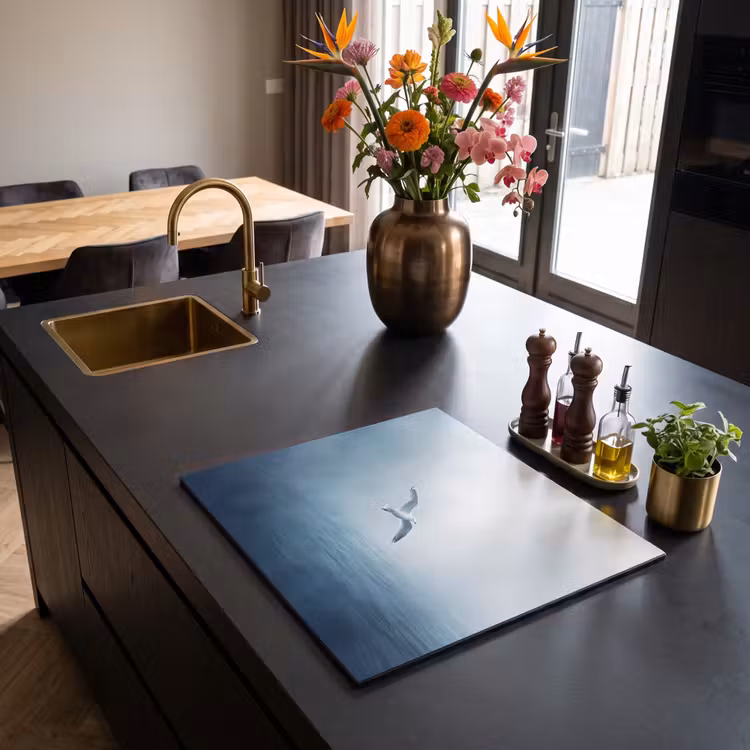 Induction hob protector - Gull - White - Sea - Misty — 2