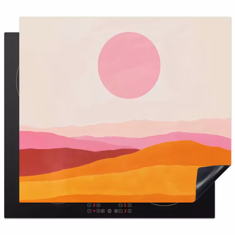 Induction hob protector - Hills - Orange - Sun - Abstract — 1