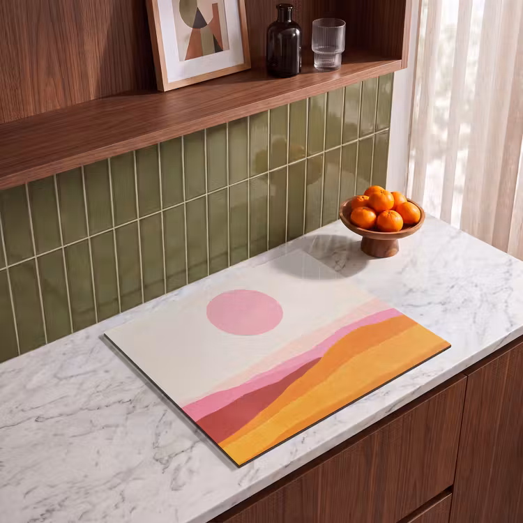 Induction hob protector - Hills - Orange - Sun - Abstract — 4