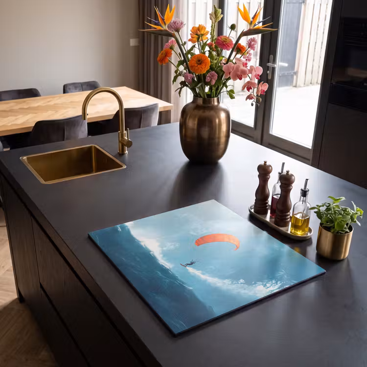 Induction hob protector - Kitesurfer - Orange - Sea - Sky — 2