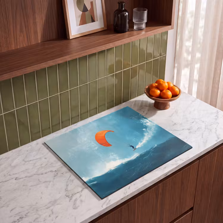 Induction hob protector - Kitesurfer - Orange - Sea - Sky — 4