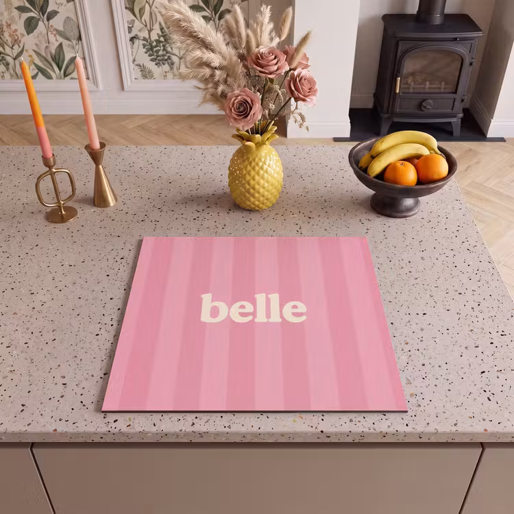 Induction hob protector - Pink - Striped - Belle — 3