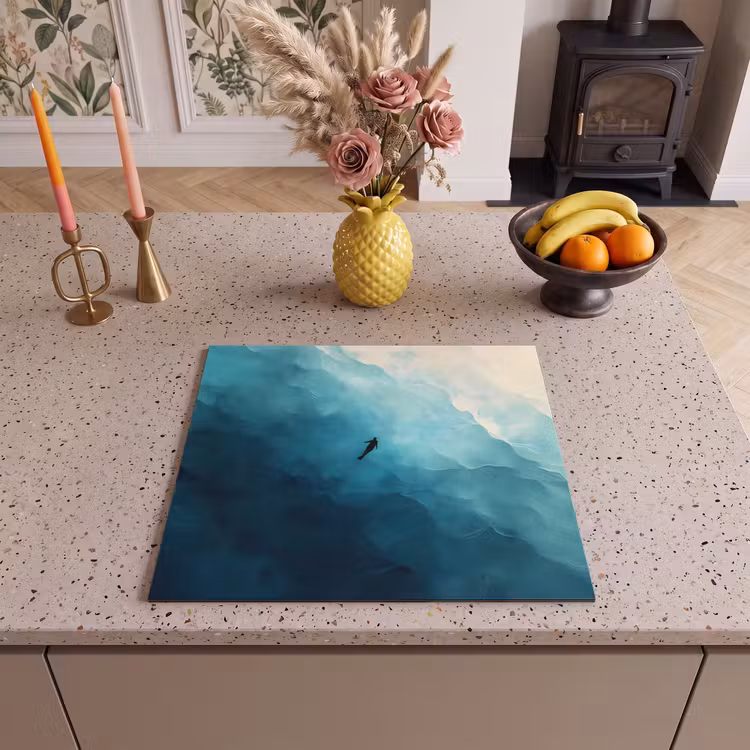 Induction hob protector - Sea - Silhouette - Abstract - Blue — 3