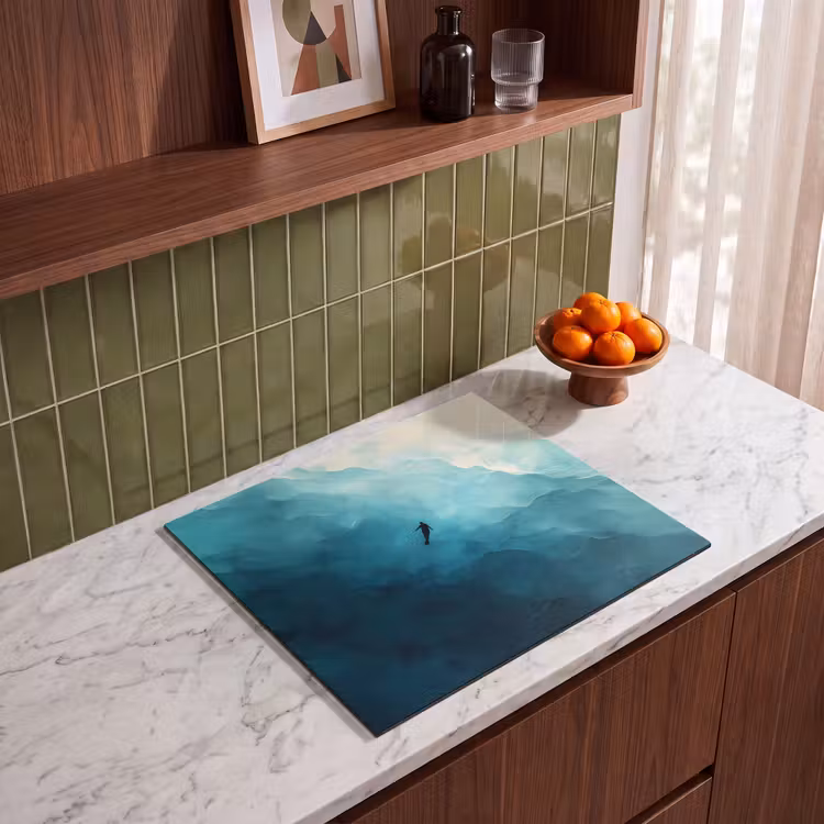 Induction hob protector - Sea - Silhouette - Abstract - Blue — 4