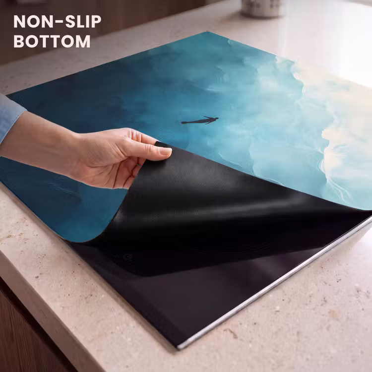 Induction hob protector - Sea - Silhouette - Abstract - Blue — 5