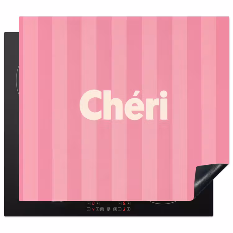 Induction hob protector - Striped - Pink - Chéri — 1