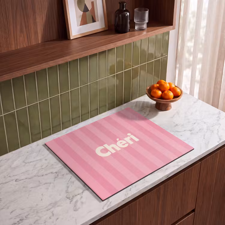 Induction hob protector - Striped - Pink - Chéri — 4