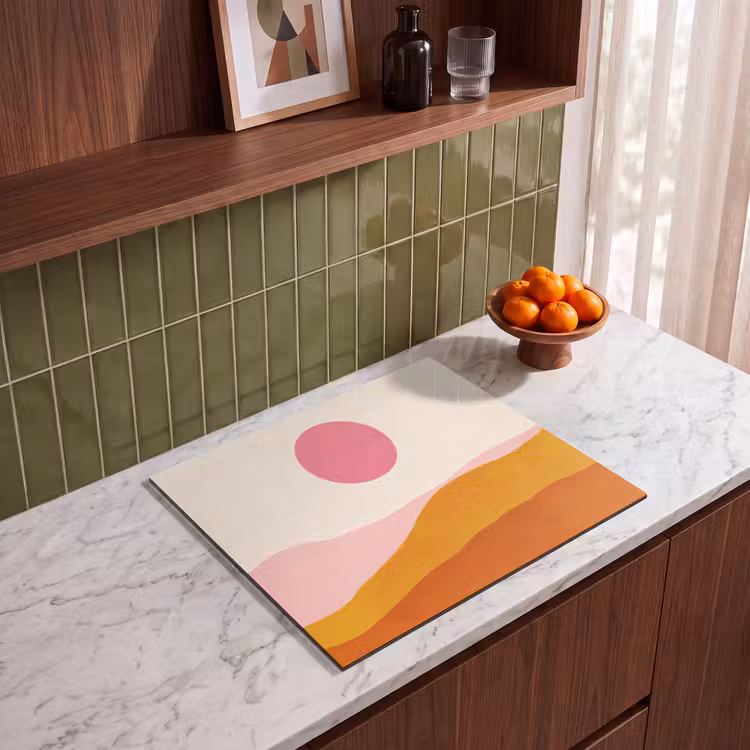 Induction hob protector - Sun - Hills - Abstract - Pink — 4