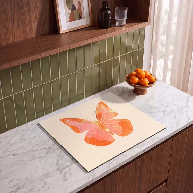Induction hob protector - Butterfly - Minimalist - Pink — 4