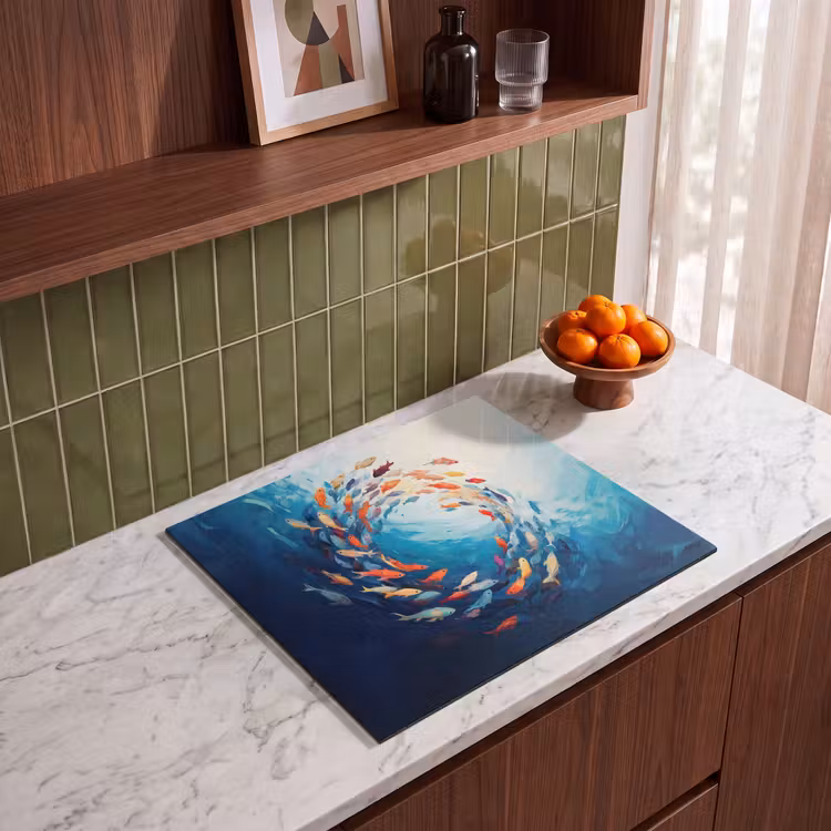 Induction hob protector - Sea - Fish - Colorful - Dynamic — 4