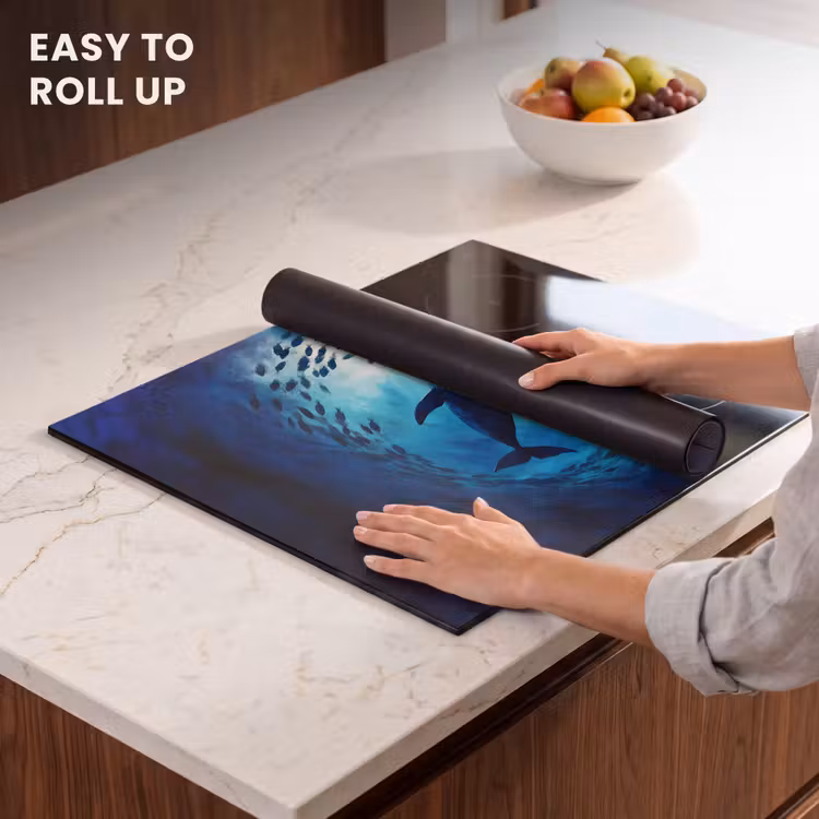 Induction hob protector - Whale - Fish - Dark Blue — 6