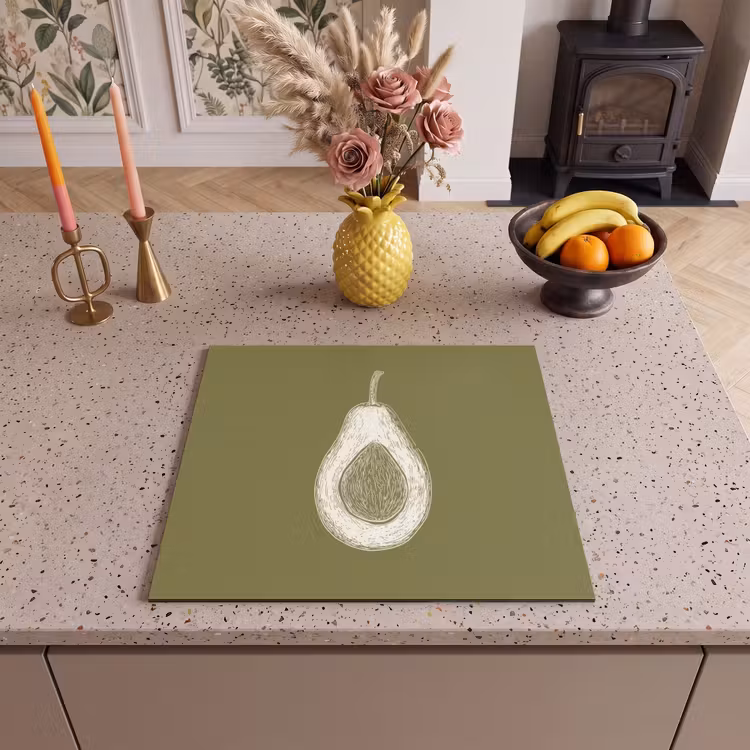 Induction hob protector - Avocado - Minimalist - Illustration - Green — 3