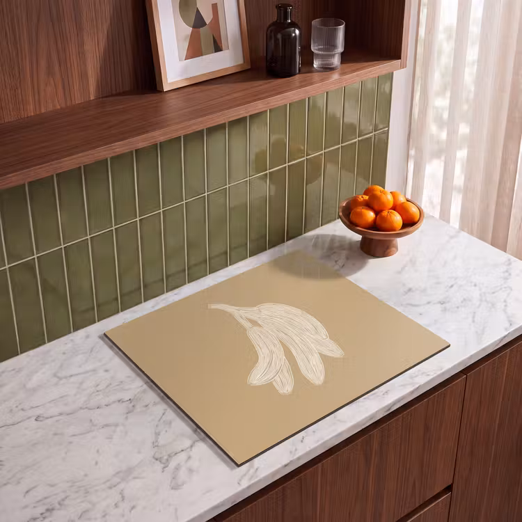 Induction hob protector - Bananas - Beige - Line drawing - Minimalist — 4