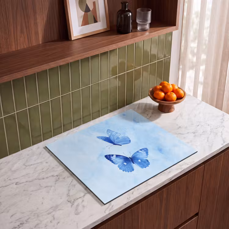 Induction hob protector - Butterflies - Ornamental - Blue — 4