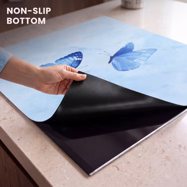 Induction hob protector - Butterflies - Ornamental - Blue — 5