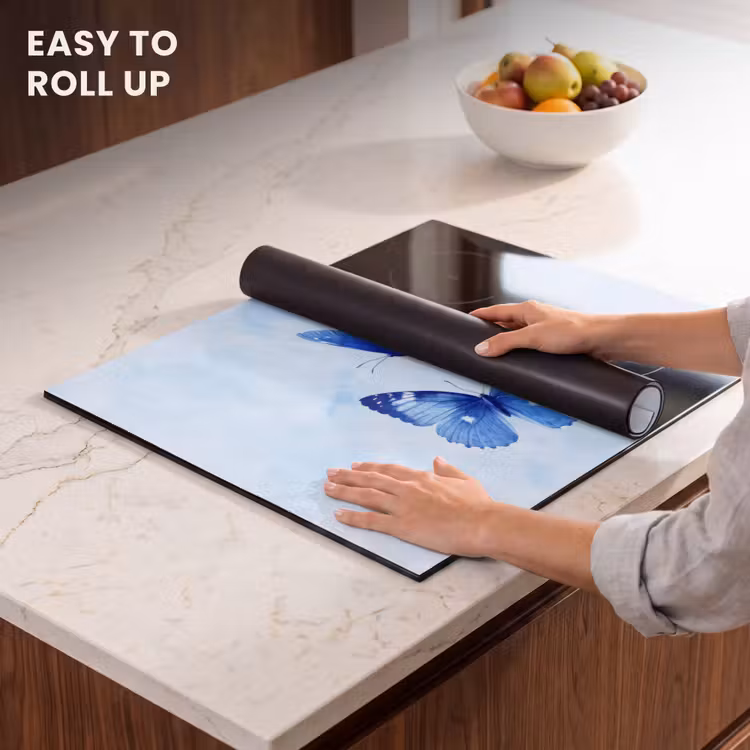Induction hob protector - Butterflies - Ornamental - Blue — 6