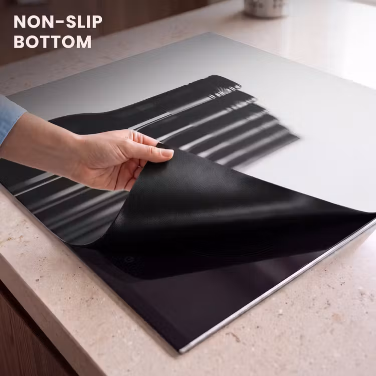 Induction hob protector - Wine Bottles - Black - Minimalist — 5
