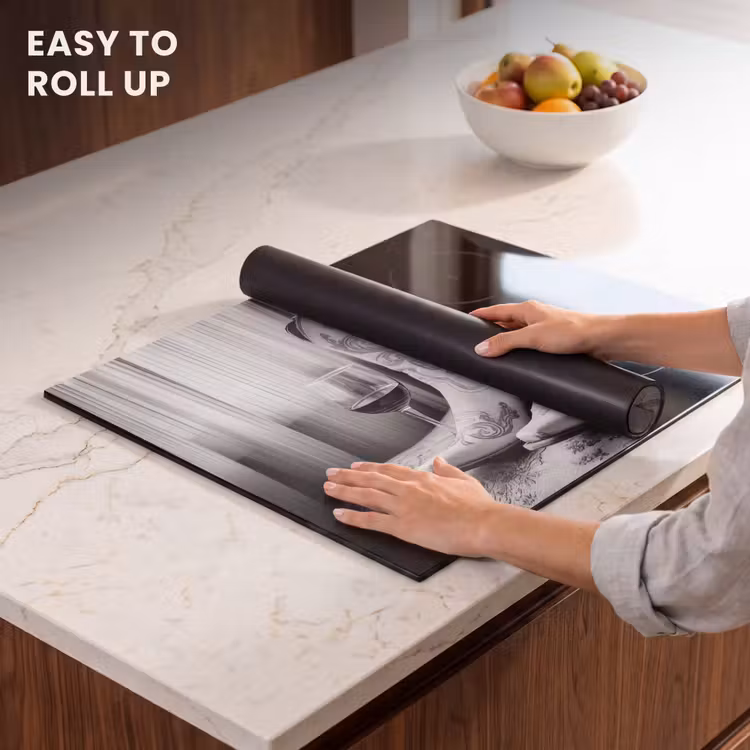 Induction hob protector - Wine - Cowboy Boots - Window Light - White — 6