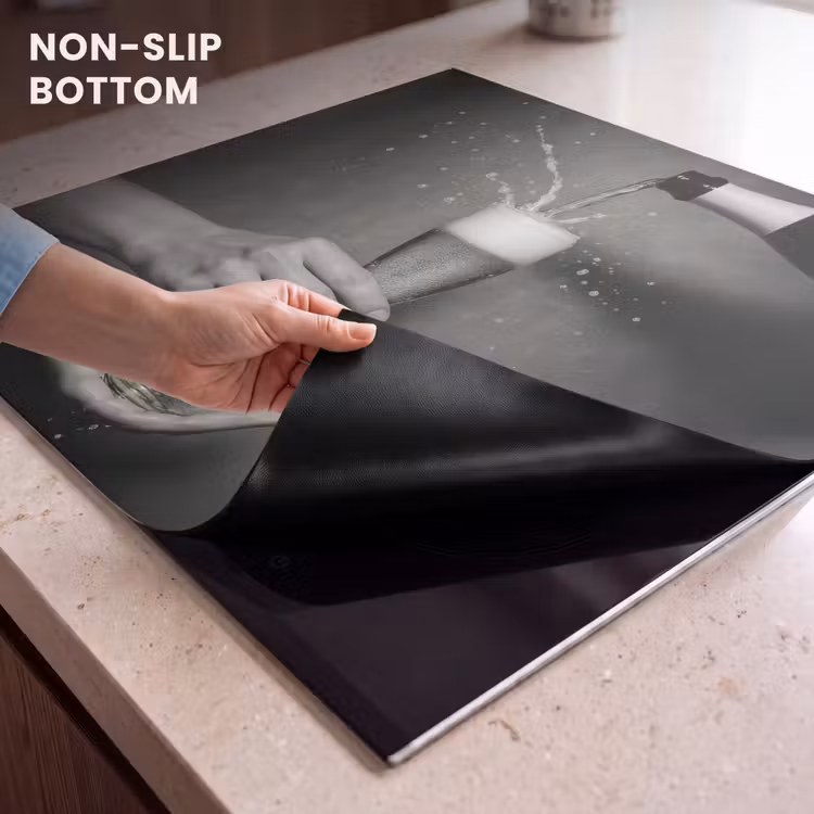 Induction hob protector - Champagne bottle - Glass - Minimalist - Splatters — 5