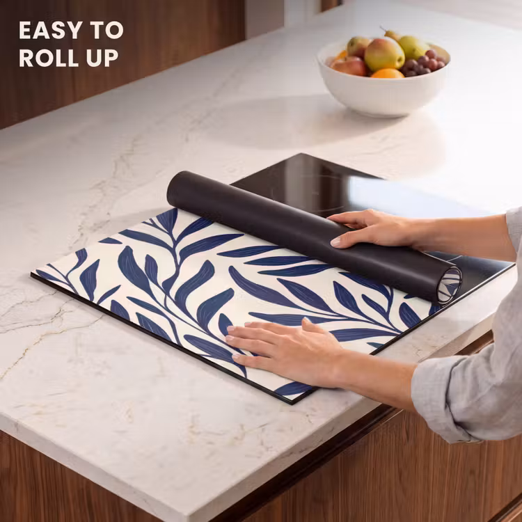 Induction hob protector - Leaves - ivy - Dark blue — 6