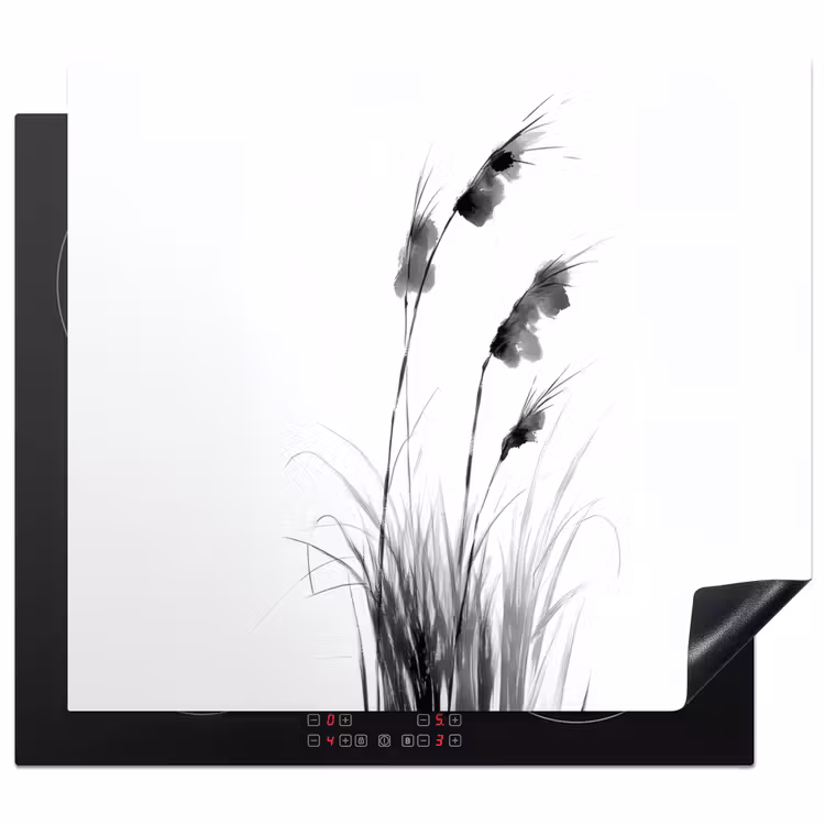 Induction hob protector - Minimalist - Stalks - White — 1