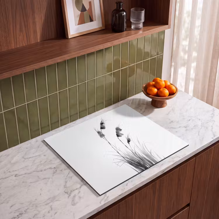 Induction hob protector - Minimalist - Stalks - White — 4